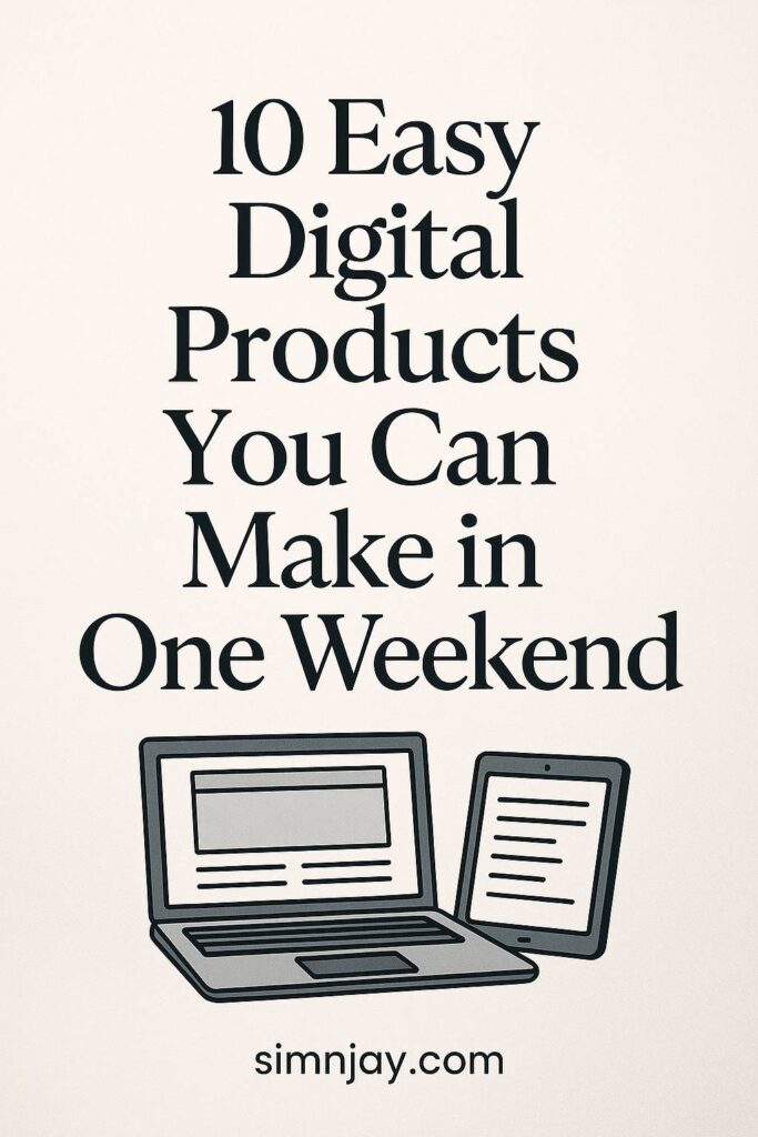 10 Easy Digital Products You Can Make in One Weekend