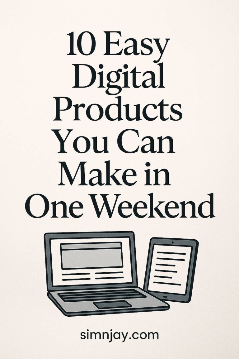 10 Easy Digital Products You Can Make in One Weekend