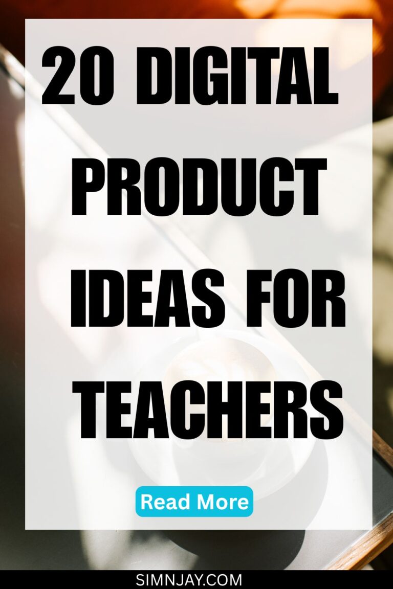 20 Digital Product Ideas for Teachers